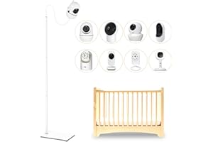 GAHOGA Baby Monitor Floor Stand Holder Mount Compatible with HelloBaby, Nanit Pro & Flex Stand, Owlet, Infant Optics, Motorola, VAVA, 37.4" - 69" Adjustable Height Universal Baby Camera Floor Stand Mount