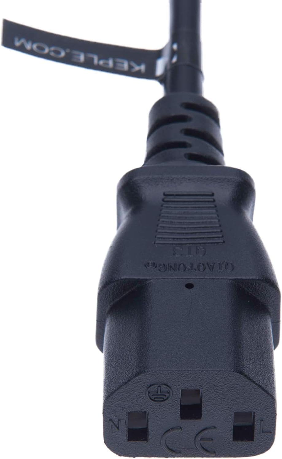 3 Pin Mains Power Lead 3 Prong Plug Cord Kettle Cable Compatible with Samsung Toshiba LG Sony Panasonic Acer Asus BenQ Dell Compaq LCD Plasma TV and LED Monitor (C13 to UK 3 Pin Plug) 0.5m - Image 3