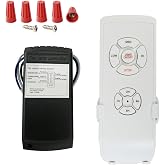 Ceiling Fan Remote Control Kit,Universal Fan Speed,Light &amp; Timing 3 in 1 Wireless Remote Control for Ceiling Fan Light, Fit for Honeywell Westinghouse Hunter and More