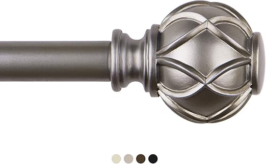 Amazon Com Kamanina 1 Inch Curtain Rod Single Drapery Rod 36 To