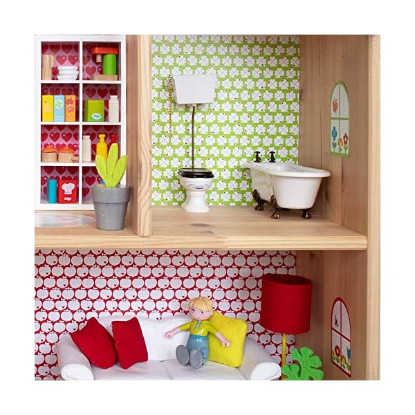 Limmaland Puppenhaus Tapete für IKEA FLISAT Holz Puppenhaus - Möbel Nicht inklusive - byGraziela Design – Bild 7