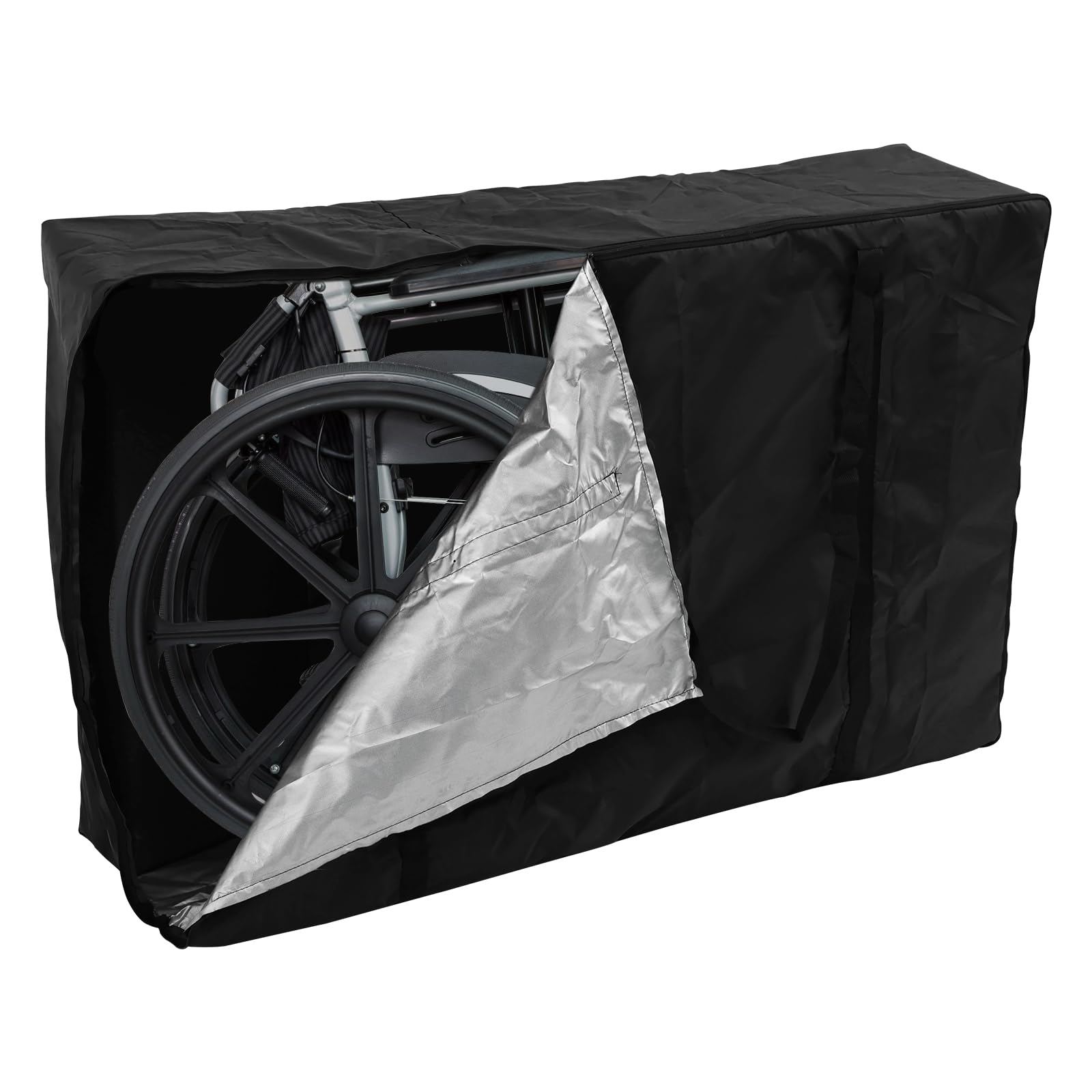 Rollator Travel Bag for Folding Walker, Oxford Cloth Wheelchair Storage Bag Waterproof Wheelchair Bag Wear Resistant Outdoor Protective Bag Carrying Cover for Folding Walker Car Airplane Traveling