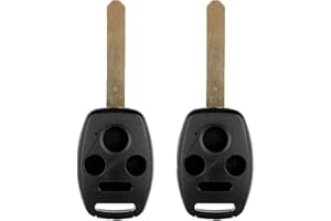 cciyu X 2 Flip Key Fob with Key Blade (CASE) 4 buttons Replacement for 06-15 for Honda for Civic for CR-V for Accord for Pilot for Insight for Crosstour for Odyssey for CR-Z Series with KR55WK49308