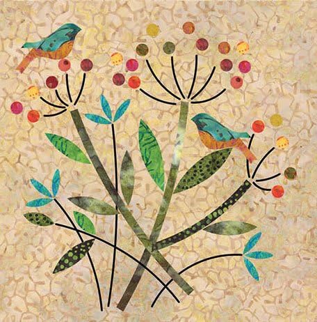 Edyta Sitar Moda Summerfield Silhouettes Laser-Cut Applique Quilt Block #16