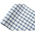 Hester & Cook Paper Table Runner Roll - Blue White Buffalo Check Plaid Pattern for Parties or Weddings - Disposable Table Run