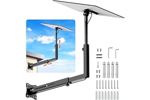 Bloazzup Extra Long Starlink Mount, Adjustable Starlink Gen 3 Long Wall Mounts with Telescoping Support Arm, Rustproof, Weath