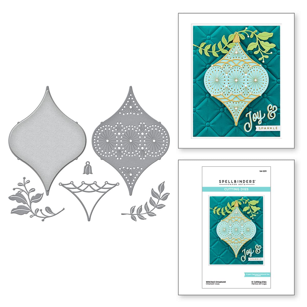 Spellbinders Stitched Ornament, Metal