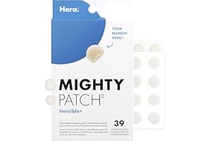 Hero Cosmetics Mighty Patch Invisible+ – Barely-there Hydrocolloid Patch for Pimples on the Face, Day-time Patches for Sensit