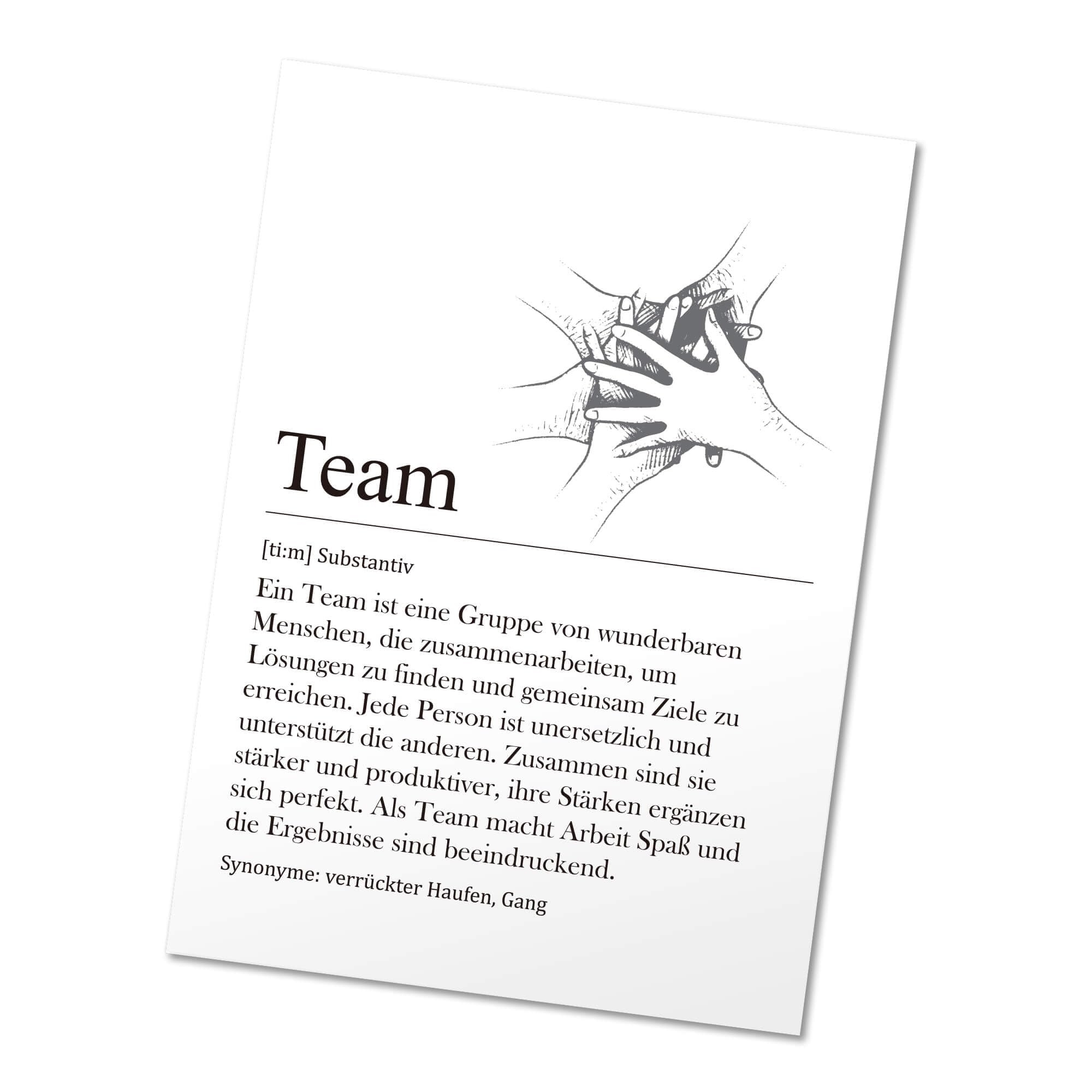 BIROYAL Set of 12 Team Cards A6, Small Gifts for Colleagues Christmas, Team Gift, Employee Gift, Thank You, Leaving Cards Office & Work without Envelopes (Overlaid Hands)