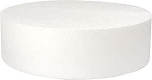 Cake Dummies Round Cake Dummy, Styrene - 7 Inch Diameter X 3 BakeDeco Dummy Cakes Styrofoam Sets
