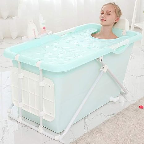 Amazon Co Jp Multifunction アダルトバスタブ浴槽折りたたみ式バスバレル長い 絶縁カバー付きポータブルバスルームシャワーバケット大家庭お風呂リラックス入浴用浴槽簡単なドレイン Widely Used Color Blue ホーム キッチン