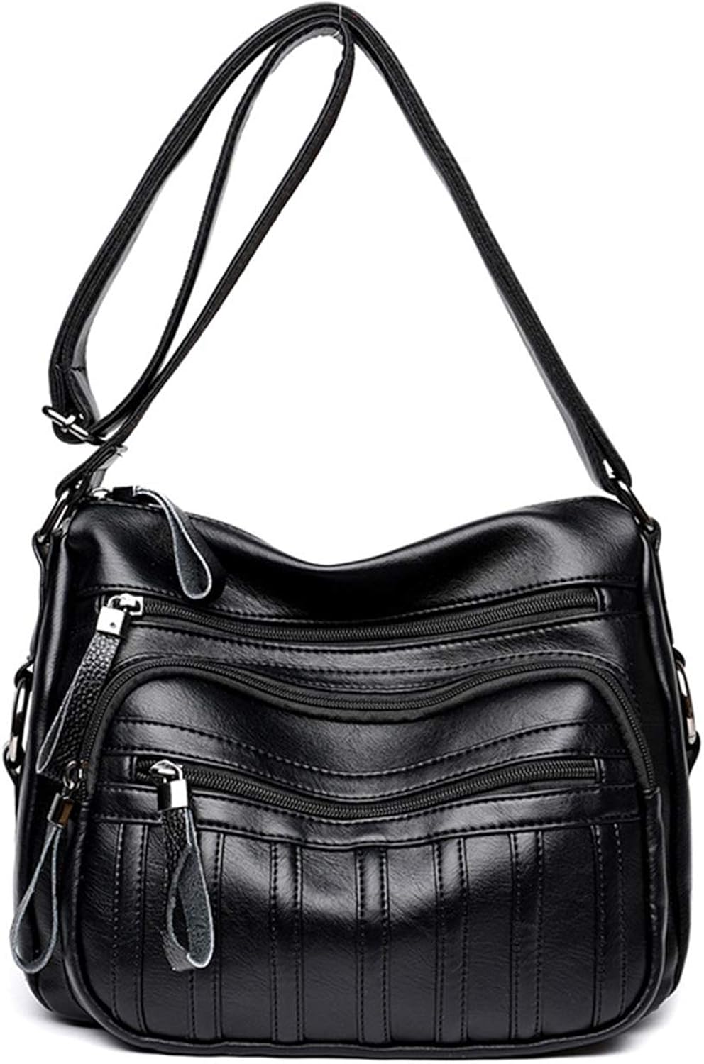 NOTAG Women's Cross Body Bag, PU Leather Multi Pockets Shoulder Bag