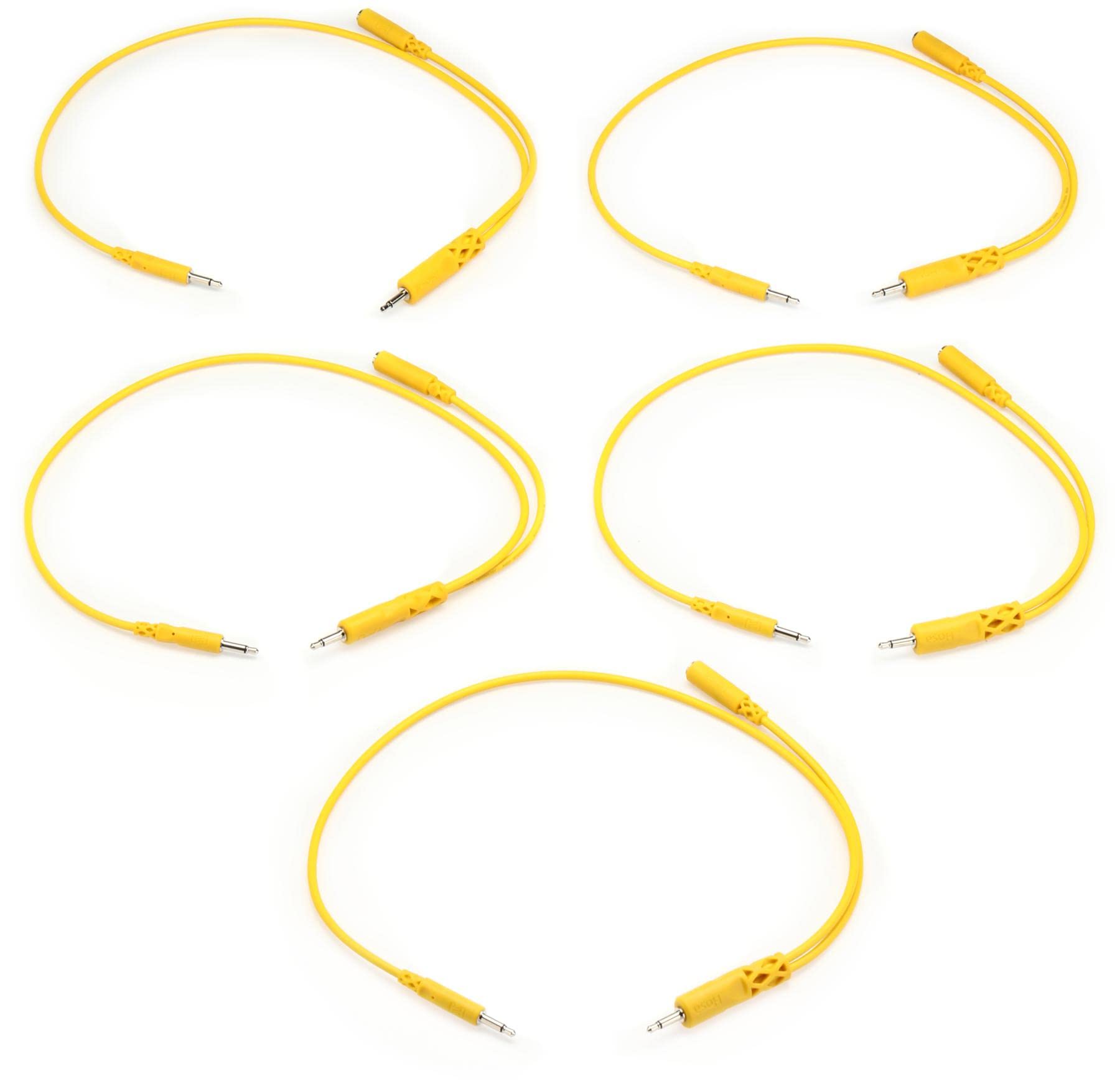 HOSA 3.5 mm TS to TS Hopscotch Patch Cables - 1.5 Feet (5 Pack)
