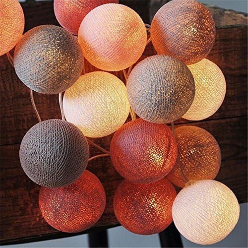 Rustic Light battery string light cotton ball bedroom indoor desk decor light by cottonlight