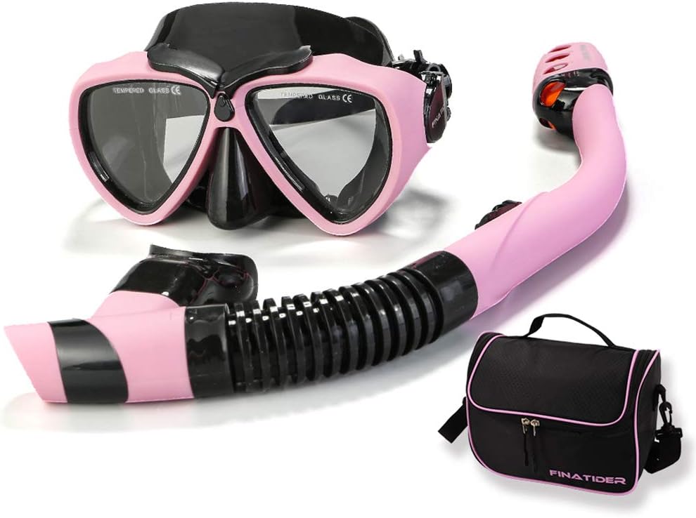 2020 New Diving Mask Panoramic Wide View Watertight and AntiFog Lens Mask Dry Top Collapsible