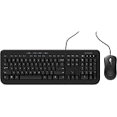 Incase Wired Desktop 600 Keyboard &amp; Mouse Combo &ndash; Designed by Microsoft &ndash; Four Hot Keys, Spill-Resistant Keyboard, Quiet-Touch Keys, Optical Mouse, Left/Right Mouse with 800 DPI Sensor &ndash; Black