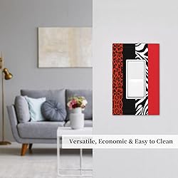 Red Black Geometric Cheetah Zebra Leopard Print