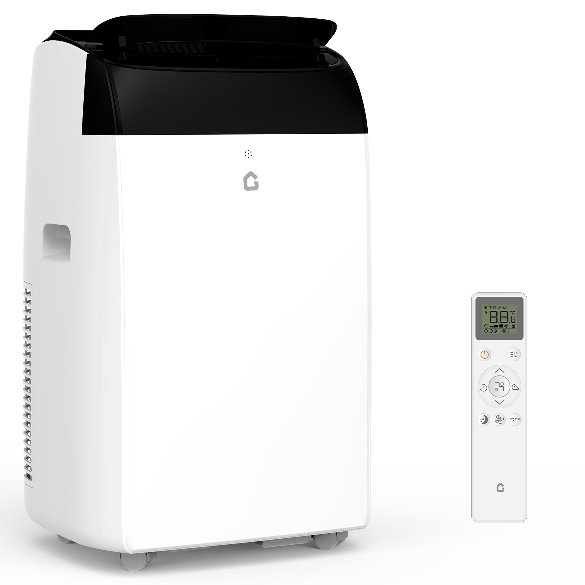 Photo 1 of 14,000 BTU Portable Air Conditioner with Dehumidifier & Fan, Quiet Portable AC Units for Rooms, Remote, Timer, Auto Swing, Room Air Conditioner Cools Up to 750 Sq.Ft., Black Top