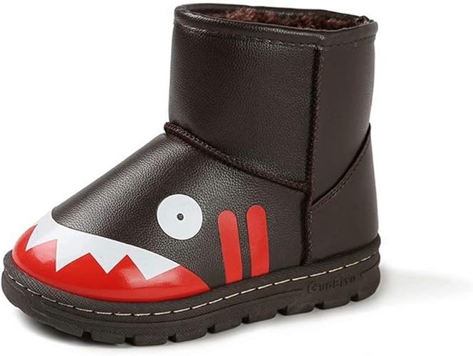 Amazon Swzec スノーブーツ キッズ 滑り止 ィンターブーツ 男の子 女の子 防寒 暖かい 軽量 人気 履きやすい 長靴 愛い おしゃれ 快適 ショートブーツ 綿靴 ブラウン 0cm Swzec ブーツ