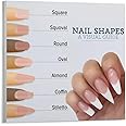 GLTLGBPR Nail Salon Poster Nail Sticker Type Shape Visual Guide Decorative Poster Wall Poster Art Canvas Printing Poster Office Bedroom Aesthetic Poster Unframe-style 24x24inch(60x60cm)