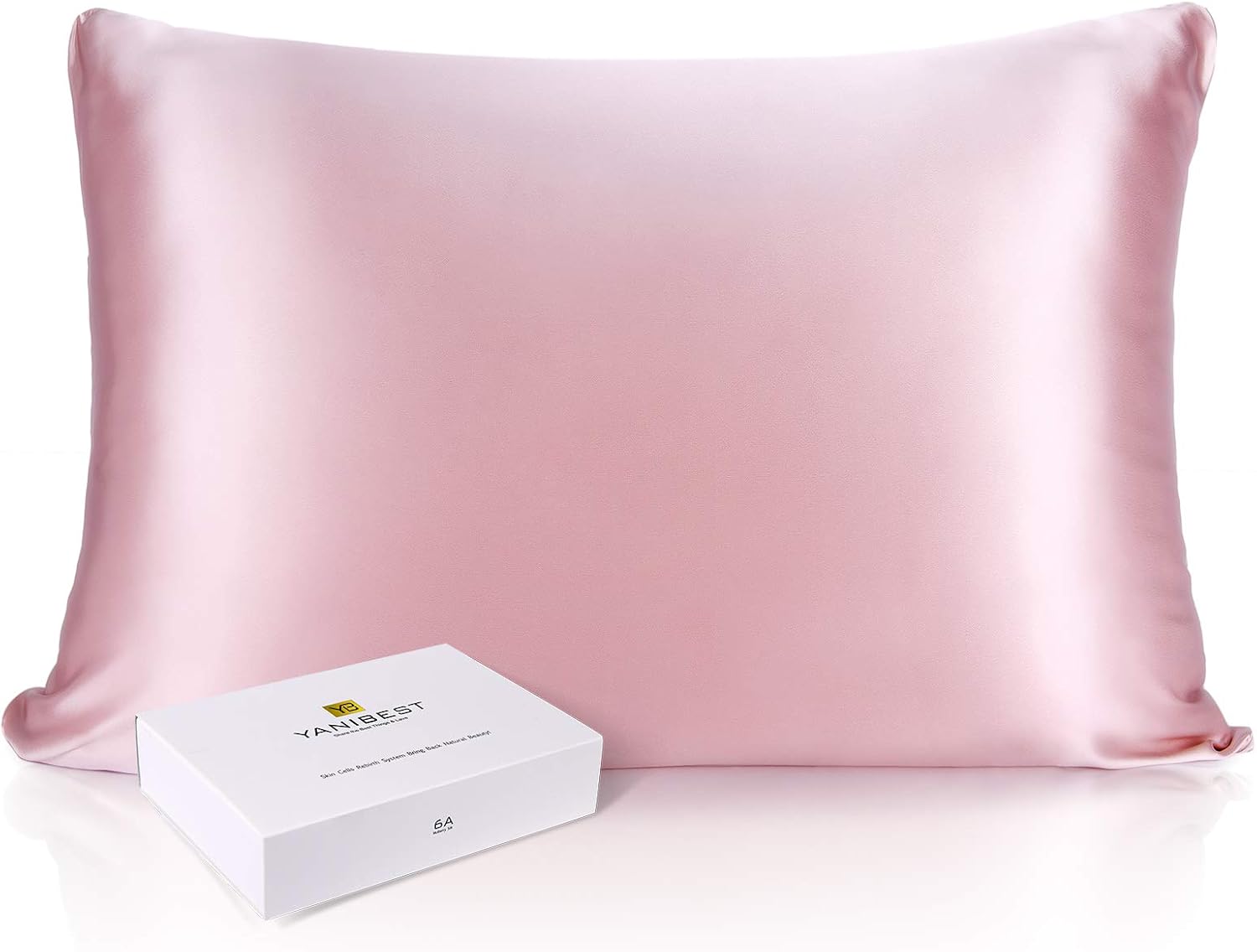 YANIBEST 25 Momme Silk Pillowcase for Hair and Skin 6A