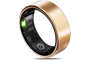 MILAVAN Smart Health Ring for Women Men Fitness Tracker with Heart Rate, Blood Oxygen, Blood Pressure, Sleep Monitoring, Step Counting, Yellow 9