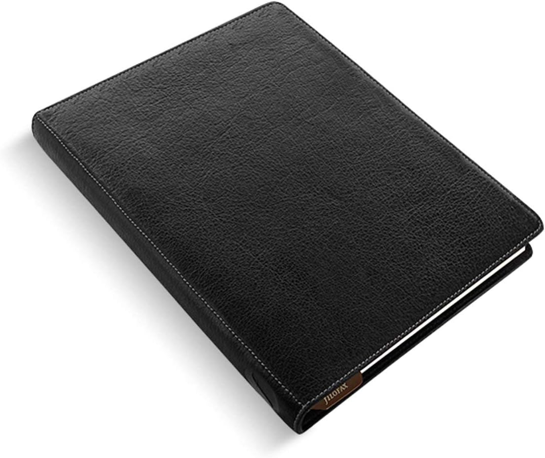 Filofax Heritage A5 Compact Black Organiser Buffalo Leather 16 mm