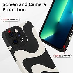 Wlxee Case for iPhone 13 Pro Wave Pattern Soft TPU
