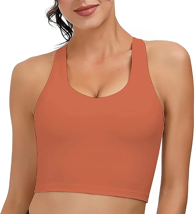 Hawkimin Damen Crop Tops Racerback BH Unterhemden ohne Bügel Basic Top