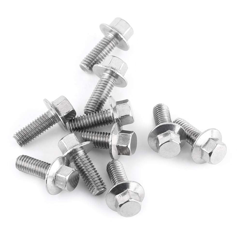 Uxcell M10x25mm Hexagonal Dentelé Bride Boulons 10.9 Grade