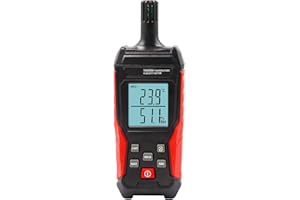 KOPARNEED Handheld Hygrometer Temperature Humidity Meter, Digital Thermometer with Humidity Sensor for Indoor Outdoor Measuring - Large LCD Backlit, Data Hold, MIN/MAX