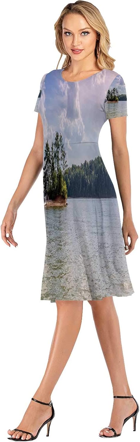 Square Abstract from Antelope Canyon Women Slim Party Dress,118502,S