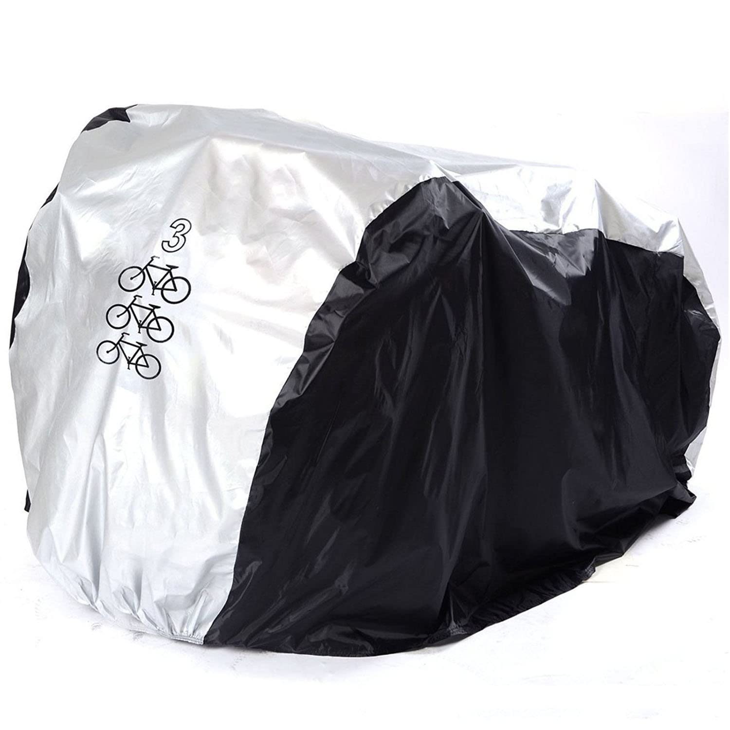 ANFTOP For 3 Bike Cycle Bicycle Cover Outdoor Outside Storage Rain Waterproof Scooter Cover For two Mountain Bike Road Bike All Weather Dust Resistant UV Protection