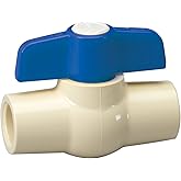 Homewerks VBVCPVE4B Ball Valve x Solvent, CPVC, 0.75 Inch, Blue