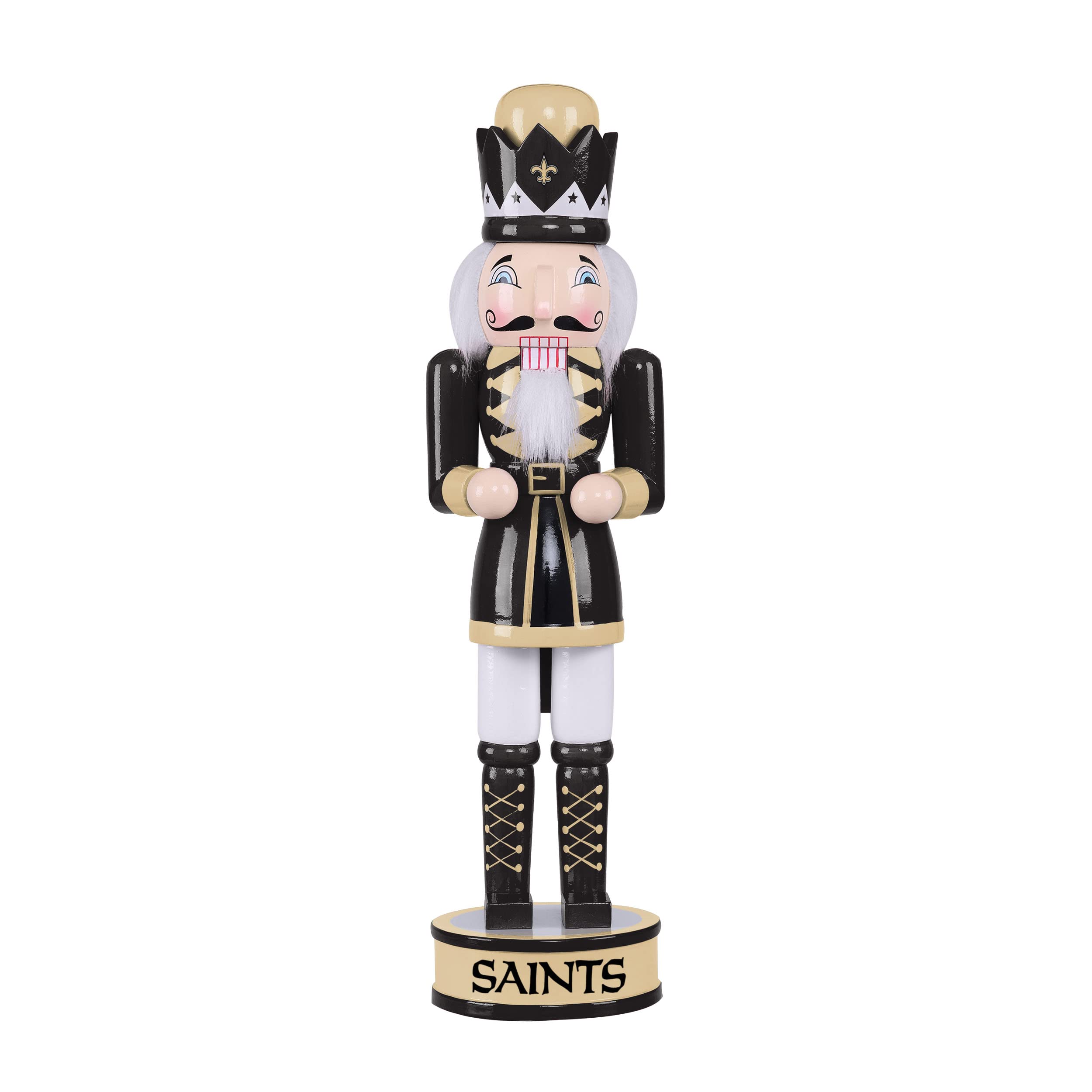Photo 1 of FOCO NFL New Orleans Saints Team Logo 14" Holiday NutcrackerTeam Logo 14" Holiday Nutcracker, Version 2, One Size
