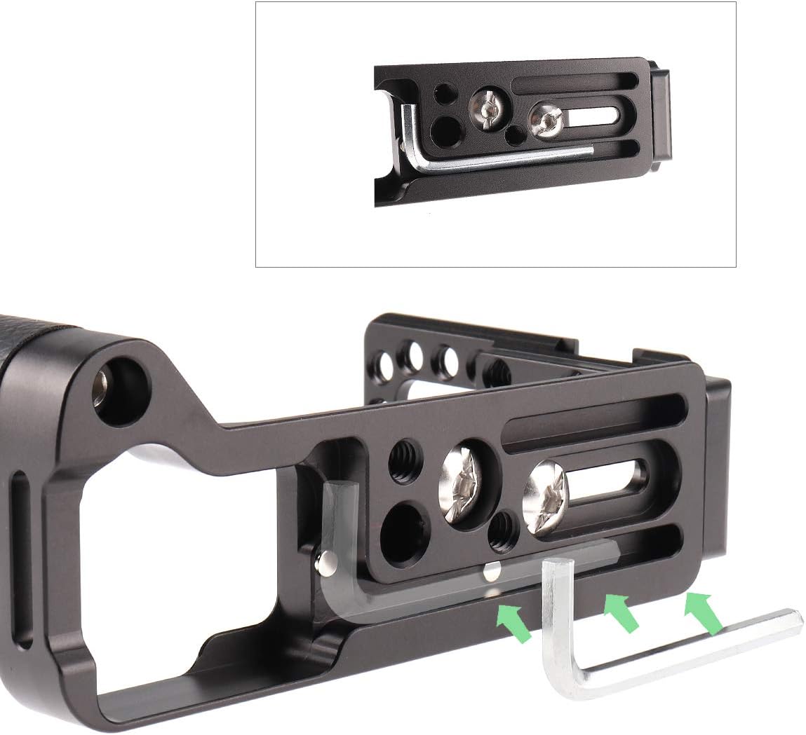 Quick Release Vertical L Bracket Plate for Olympus OM-D E-M5 Mark III, Black - Image 4