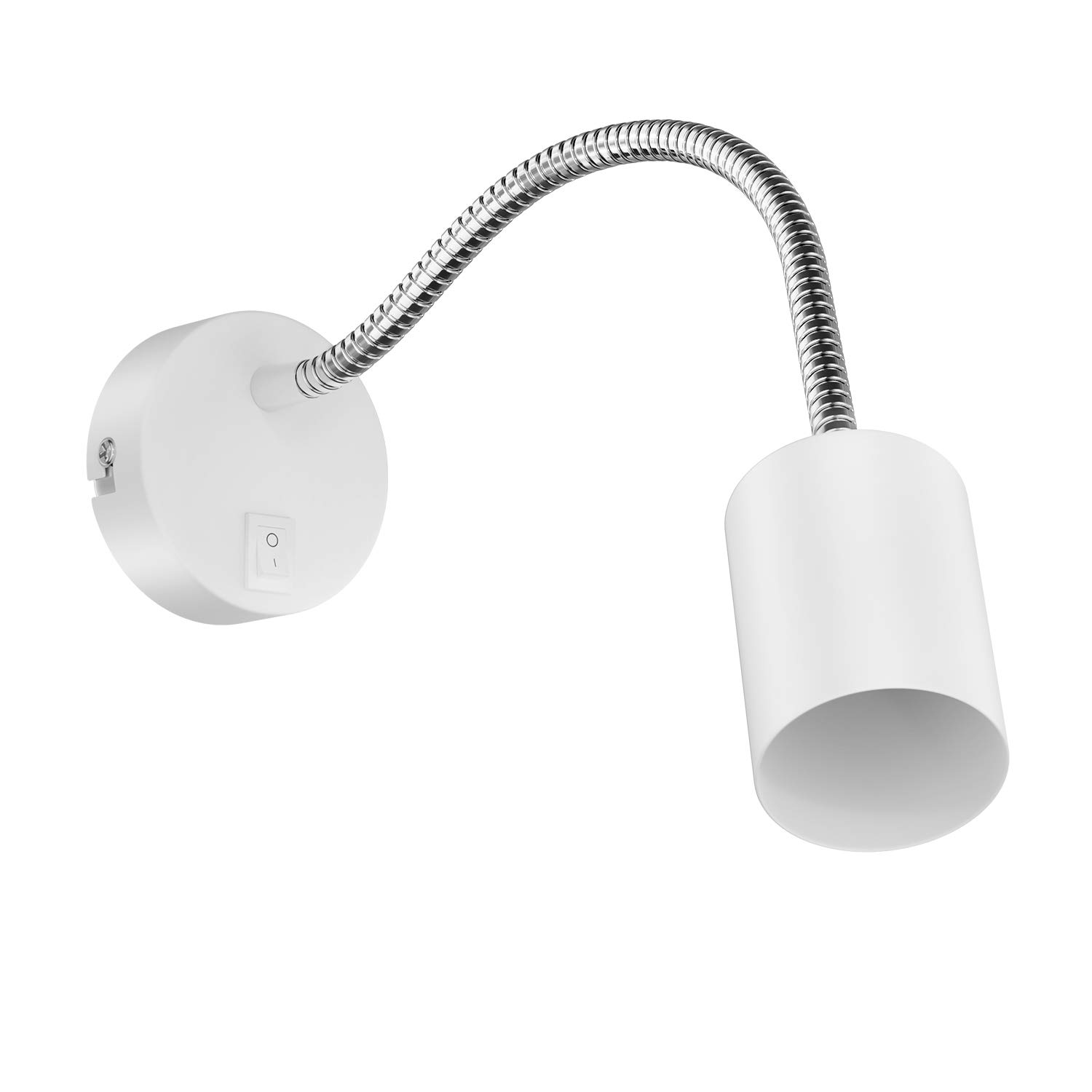ledscom.de Reading lamp/wall Light WAIKA, gooseneck, Switch, White matt, 1x GU10 max. 60W