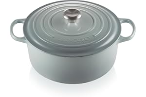 Le Creuset Enameled Cast Iron Signature Round Dutch Oven with Lid, 7.25 Quart, Sea Salt