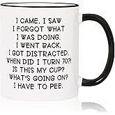 Shqiueos Funny 70th Birthday Gifts for Women Men Mug 11oz, 70 Year Old Birthday Gifts for Her Him, Happy 70th Bday Gift Idea for Mom Dad Grandpa Grandma, 1956 Birthday Gift Decorations Coffee Cup