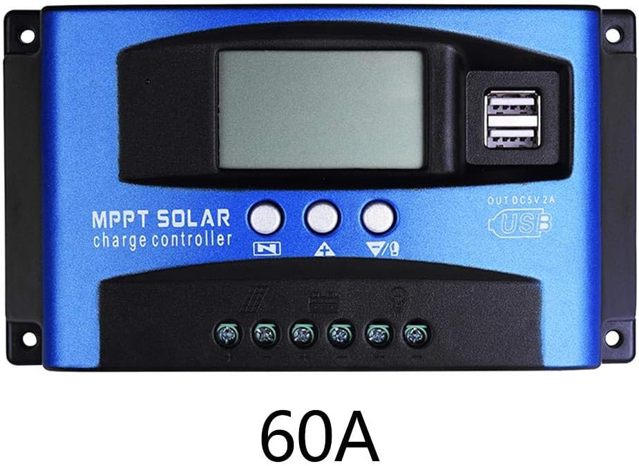 Riosupply Solar Controller 30A/40A/50A/60A/100A MPPT With Auto Focus Current High Efficiency Charge And Discharge Current Display Function