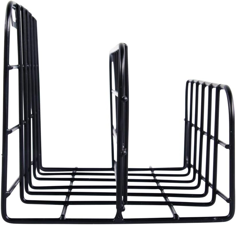 Rayher 25196576 Wire Storage Rack, 2 Compartments, Black, 20x10x10cm - Image 3