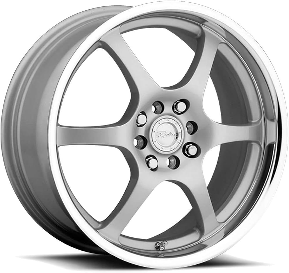 Raceline 126S Silver with Mirror Lip Wheel with Painted Finish (16 x 7. inches /5 x 100 mm, 40 mm Offset)