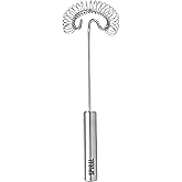 Tovolo Spiral Whisk Stainless Steel 10” Sauce and Gravy Whisk for Cooking Blending Mixing Stirring Whipping Whisking and Egg Beating, Easy to Clean Dishwasher Safe Kitchen Flat Bottom Coil Whisker