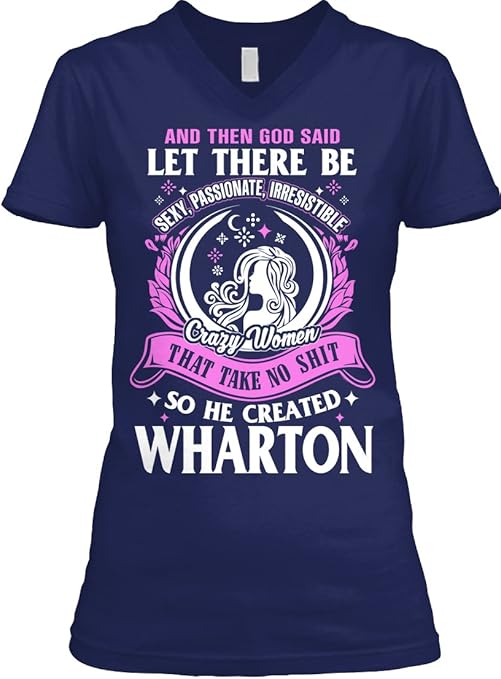 Teespring Women's Let There Be Wharton BELLA+CANVAS VNeck TShirt