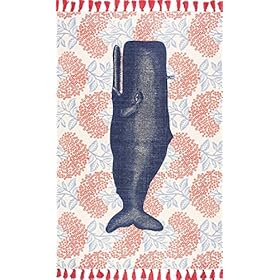 nuLOOM Thomas Paul Printed Flatweave Cotton Fabled Whale Runner Rug, 2' 8" x 8', Multi 61tQ5TAYnBL