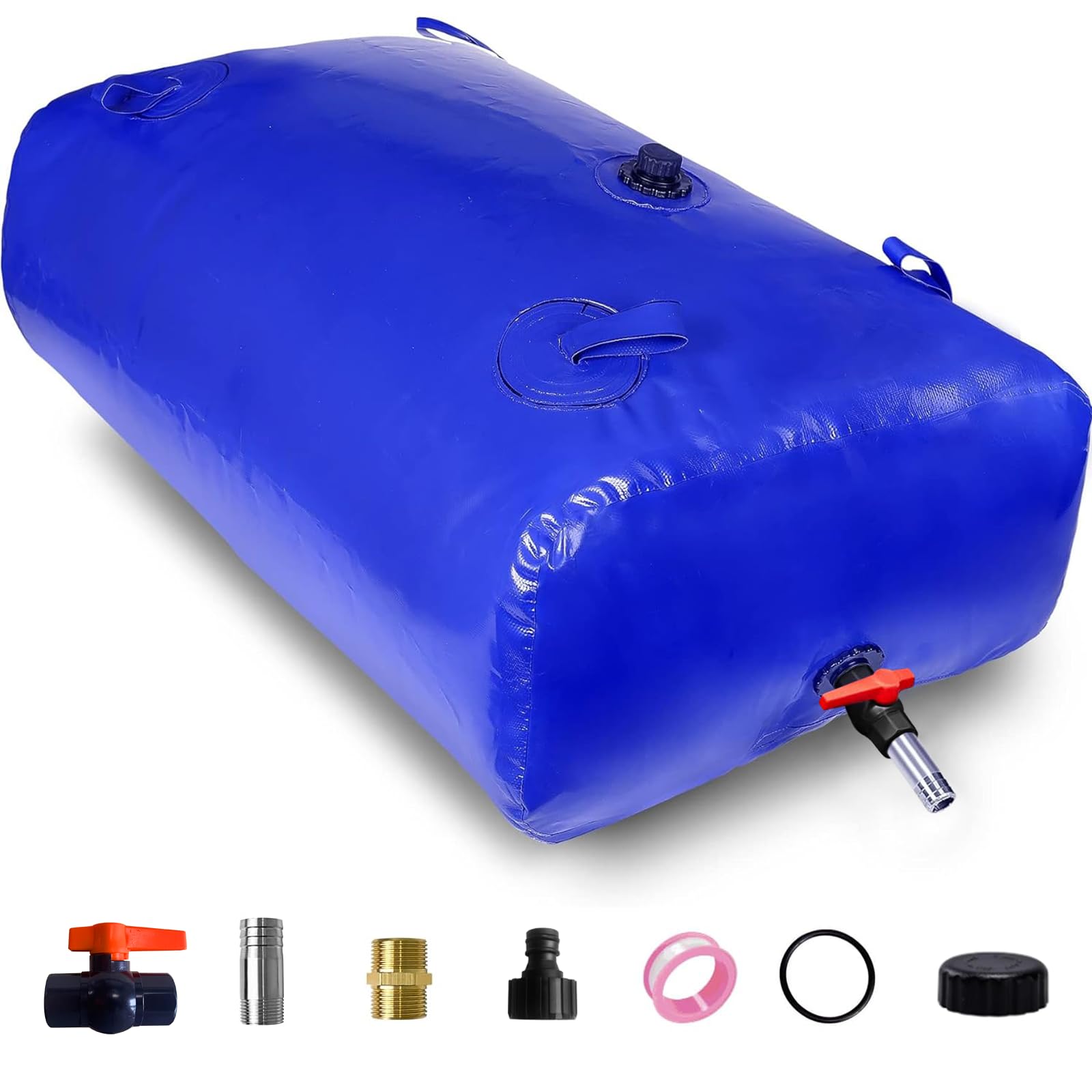 Photo 1 of 240 L/63.4 gal Water Bladder Storage Containers, Foldable Portable Water Tank Large Capacity Soft Water Bag, Drought Resistance, Fire Prevention, Emergency Water