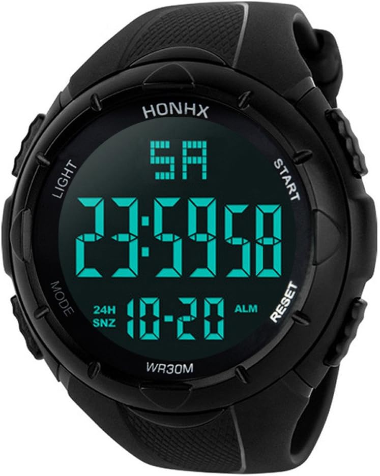 Mens Watches Waterproof Hessimy Men's Digital Sports Watch LED Screen Large Face Military Watches and Casual Luminous Electronics Watch Back Light Outdoor Simple Army Wrist Watch