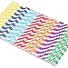 105 Paper Straws Multicolor Rainbow for Wedding Birthday Party Drinking Decoration Favor Supplies Striped 7 3/4 inch