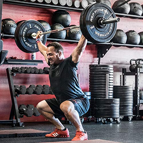 Rep Bumper Plates Strength Conditioning Workouts Weightlifting 190 lb Set