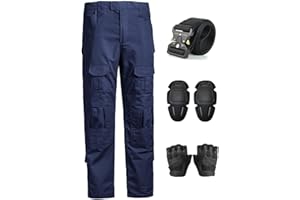 SANYETS Tactical Pants,Combat Pants with Knee Pads Belt Gloves,Camo Pants for Men, Men's Military Airsoft Clothes Gear